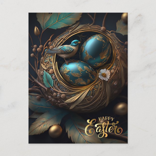 Happy Easter. Magic Easter Eggs Postcard (Front)