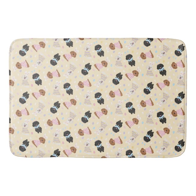 Happy Easter Maltipoo Dogs Bath Mat (Front)