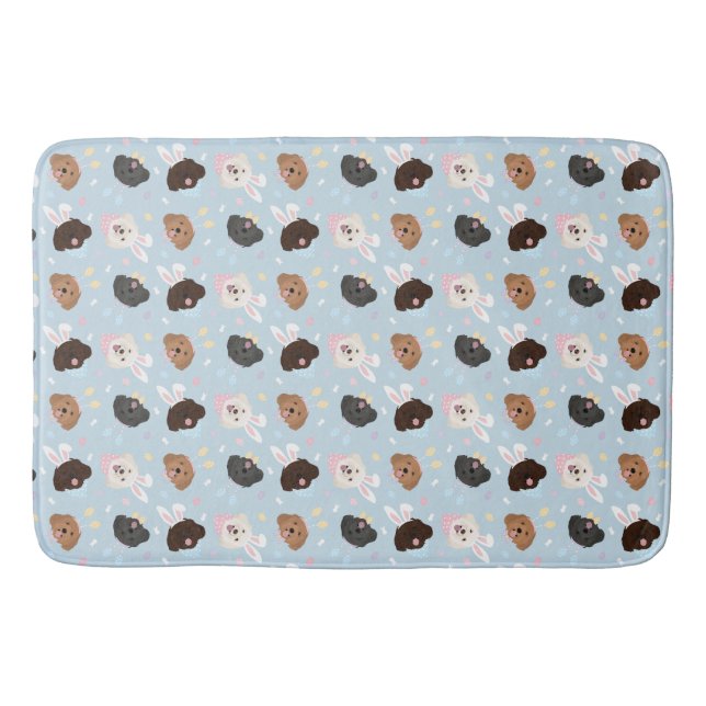 Happy Easter Maltipoo Dogs Bath Mat (Front)
