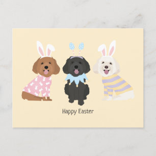 Happy Easter Maltipoo Dogs Holiday Postcard