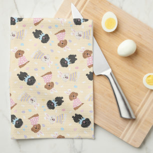 Happy Easter Maltipoo Dogs Kitchen Towel