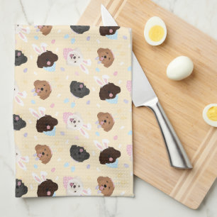 Happy Easter Maltipoo Dogs Kitchen Towel