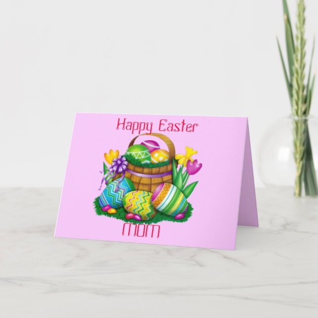 Happy Easter Mom Card (Fully Customizable) (Front)