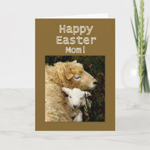 Happy Easter, Mom -- Ewe and Lamb Holiday Card