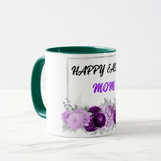 "HAPPY EASTER MOM" TWO TONED MUG (Front Left)