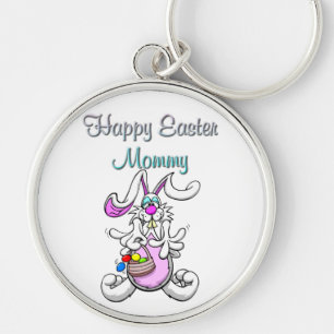 Happy Easter Mommy Round Keychain