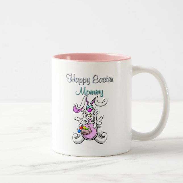 Happy Easter Mommy Two Tone Mug (Right)