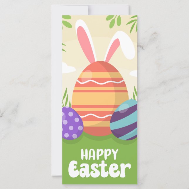 Happy Easter Money Holder Gift Card Chocolate Egg (Front)