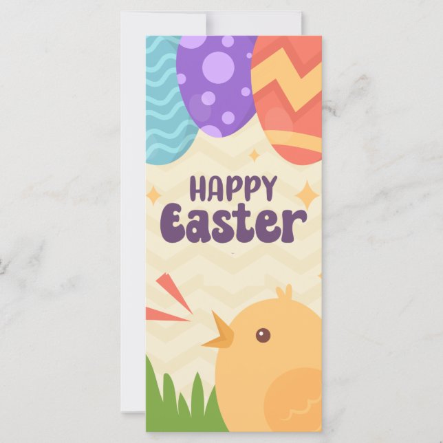 Happy Easter Money Holder Gift Card Chocolate Egg (Front)
