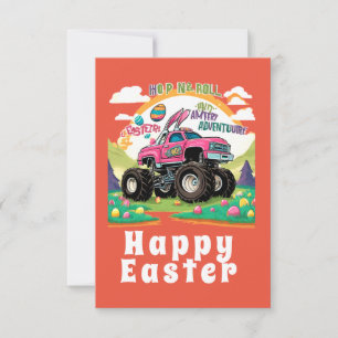 Happy Easter Monster Truck Adventure Card