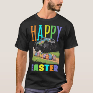 Happy Easter Monster Truck Cool Digger Boys Kids T T-Shirt
