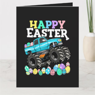 Happy Easter Monster Truck Easter Eggs Thank You Card