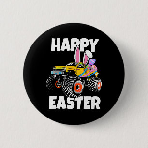 Happy Easter Monster Truck Easter Eggs Toddler Kid 2 Inch Round Button