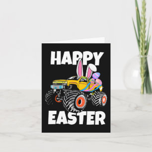 Happy Easter Monster Truck Easter Eggs Toddler Kid Card
