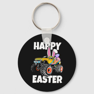 Happy Easter Monster Truck Easter Eggs Toddler Kid Keychain