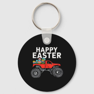 Happy Easter Monster Truck Easter Eggs Toddler Kid Keychain