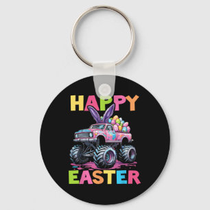 Happy Easter Monster Truck Easter Eggs Toddler Kid Keychain