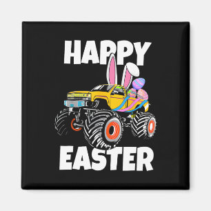 Happy Easter Monster Truck Easter Eggs Toddler Kid Magnet