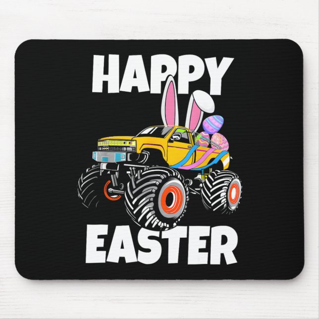 Happy Easter Monster Truck Easter Eggs Toddler Kid Mouse Pad (Front)