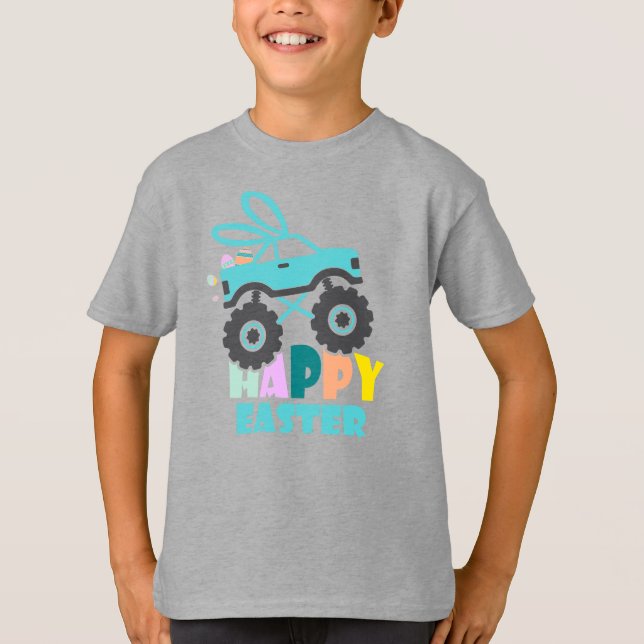 Happy Easter Monster Truck T-Shirt (Front)
