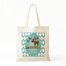 Happy Easter Moose - Tote
