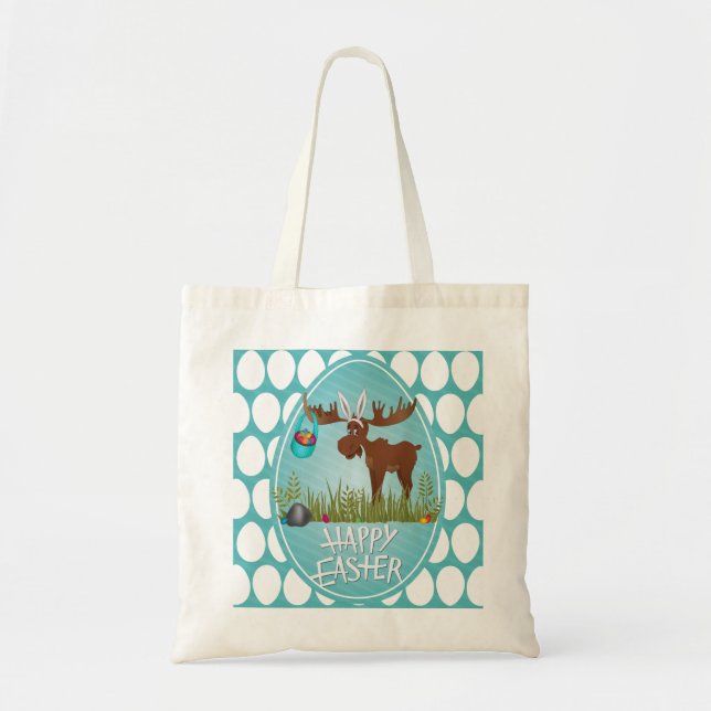 Happy Easter Moose - Tote Bag (Front)