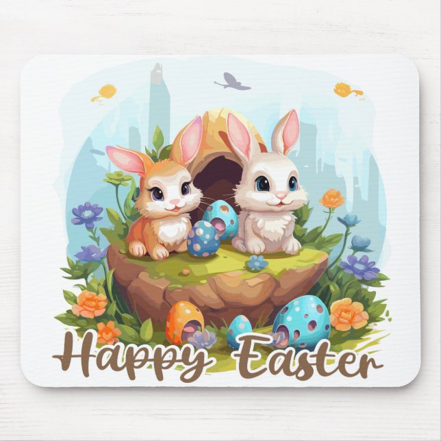 Happy Easter Mouse Pad (Front)