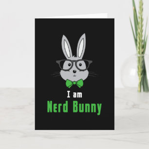 Happy Easter Nerd Geek Bunny Easter Egg Funny Gift Card