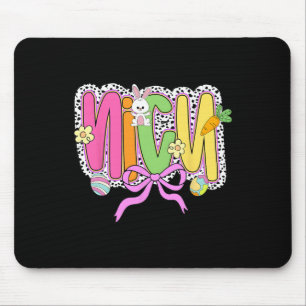Happy Easter Nicu Nurse Coquette Bow Bunny Eggs Wo Mouse Pad