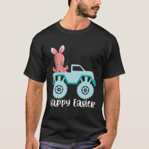 Happy Easter Octopuse Riding Monster Truck Toddler T-Shirt