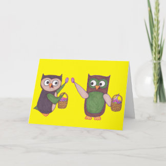 Happy Easter Owl Card