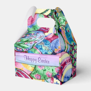 Happy Easter Painted Easter Eggs Gable Favour Box