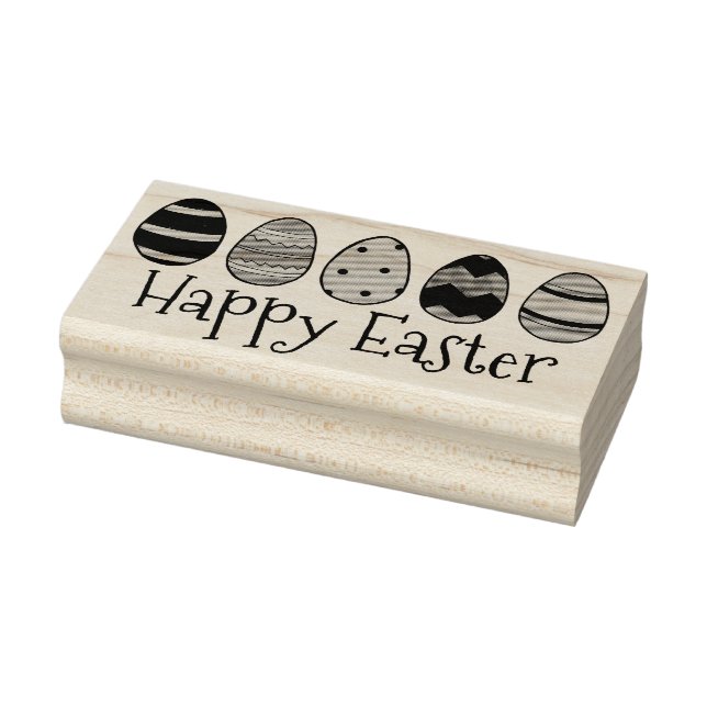 Happy Easter Painted Egg Eggs Easter Basket Stamp (Stamp)