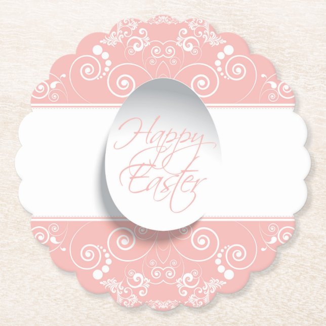 Happy Easter Paper Coaster (Front)