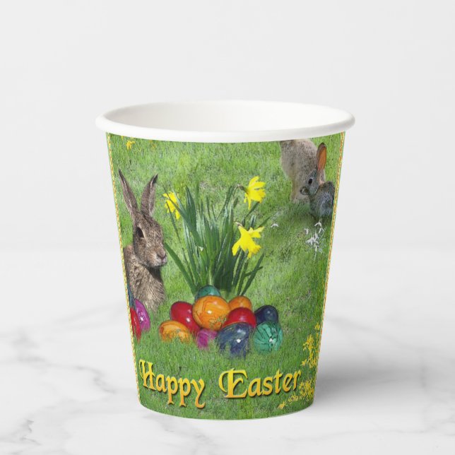 Happy Easter Paper Cups (Front)