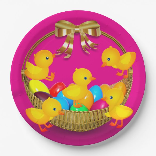 Happy Easter Paper Party Plates (Front)