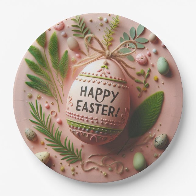 Happy  Easter  Paper Plate (Front)