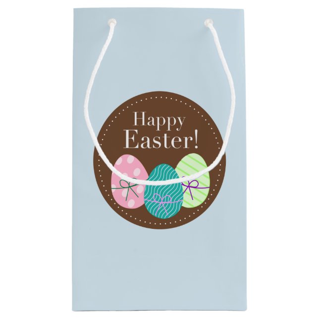 Happy Easter Party Gift Bag With Eggs (Back)