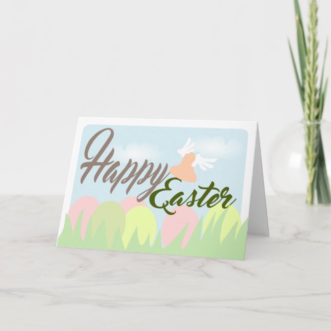 Happy Easter Pastel Colours greeting card (Front)