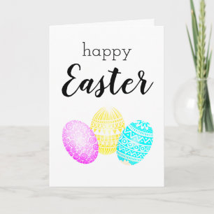 Happy Easter Pastel Egg Greeting Card
