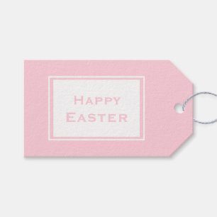 Happy Easter Pastel Pink Modern Gift Tags