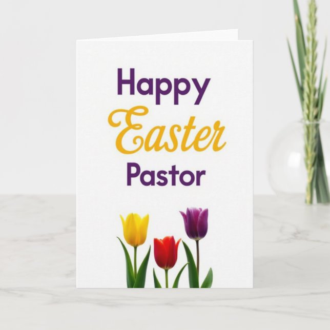 Happy Easter Pastor Card (Front)