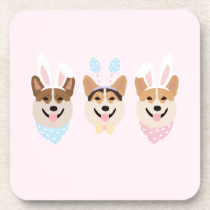 Happy Easter Pembroke Welsh Corgi Dogs Coaster