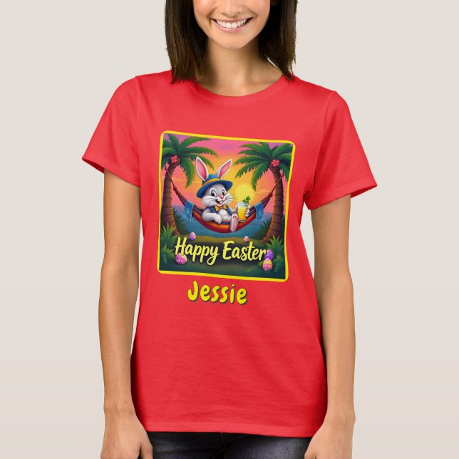 Happy Easter Personal Name T-Shirt (Front)