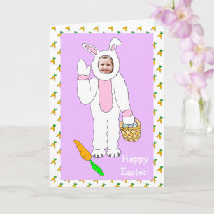 Happy Easter Personalized Photo Easter Bunny Card