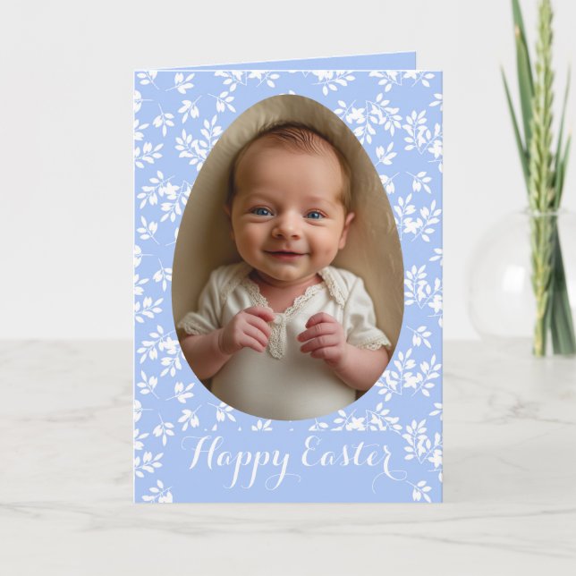 Happy Easter Personalized Photo Holiday Card (Front)