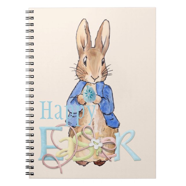 Happy Easter Peter the Easter bunny rabbit Notebook (Front)