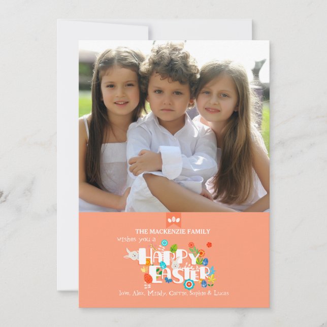 Happy Easter Photo Card (Front)