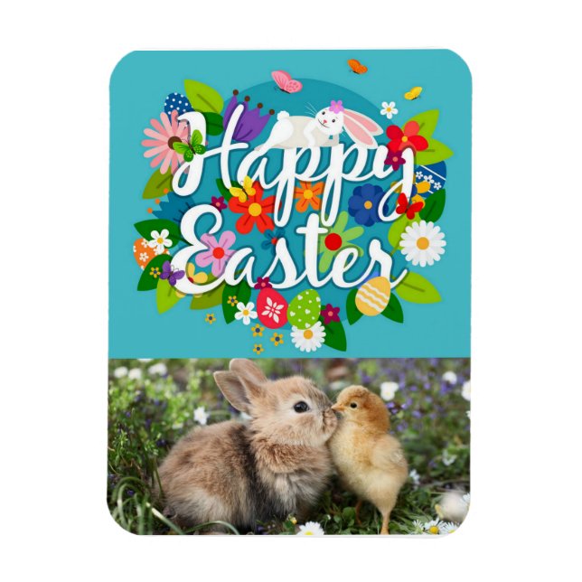 Happy Easter Photo Magnet (Vertical)