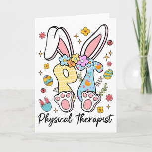 Happy Easter Physical Therapy Pt Therapist Bunny E Card
